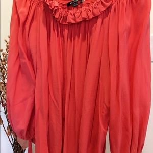 Acrobat Off Shoulder 100% Silk Flowy blouse